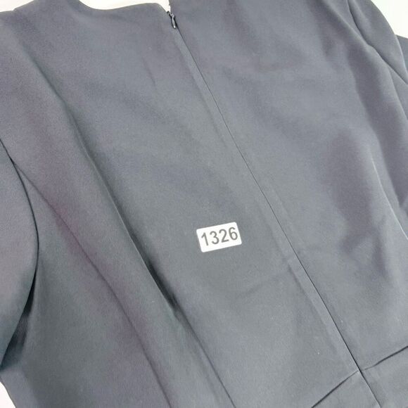 Ann Taylor Dress Womens 16 Black Short sleeve A Line Flare Crewneck Mature - Picture 9 of 11